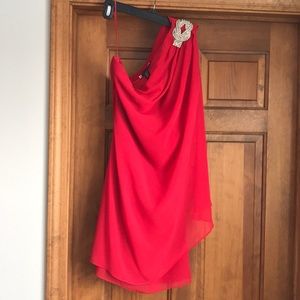 Red cocktail dress
